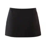 Willshela Women Fashion Black Side Zipper Slit A-Line Mini Skirt Vintage High Waist Female Chic Lady Skirts - Image 2