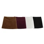 Willshela Women Fashion Solid Side Zipper A-Line Mini Skirt Vintage High Waist Female Chic Lady Skirts