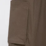 Willshela Women Fashion With Pockets Brown Front Zipper Wide Leg Cargo Pants Vintage High Waist Full Length Female Chic Trousers - Image 5