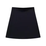 Willshela Women Fashion Solid Knitted A-Line Mini Skirt Vintage High Elastic Waist Female Chic Lady Skirts - Image 4