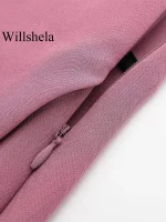 Willshela Women Fashion Solid Side Zipper Skirts Shorts Vintage High Waist Female Chic Lady Shorts - Image 6
