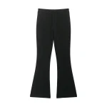 Willshela Women Fashion Solid Drawstring Flare Pants Vintage High Elastic Waist Full Length Female Chic Lady Trousers - Image 5