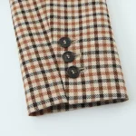 Willshela Women Fashion With Pockets Plaid Single Breasted Blazer Vintage Notched Neck Long Sleeves Female Chic Lady Outfits - Image 5