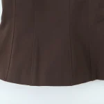 Willshela Women Fashion Brown Backless Bow Lace Up Side Zipper Camis Vintage Thin Straps Square Collar Female Chic Lady Tops - Image 4