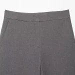 Willshela Women Fashion Grey Front Zipper Bloomers Pants Vintage High Waist Full Length Female Chic Lady Trousers - Image 3